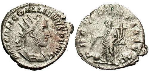 1 Антонініан Римська імперія (27BC-395) Срібло Галліен (218-268)