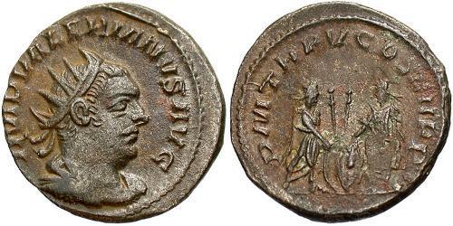 1 Антонініан Римська імперія (27BC-395) Срібло Валеріан I (193-260)