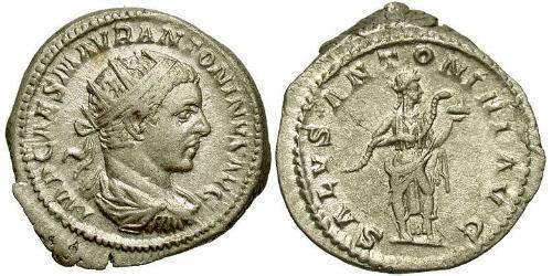 1 Антонініан Римська імперія (27BC-395) Срібло Геліогабал (203-222)