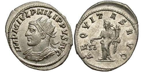 1 Антонініан Римська імперія (27BC-395) Срібло Філіпп Араб (204-249)