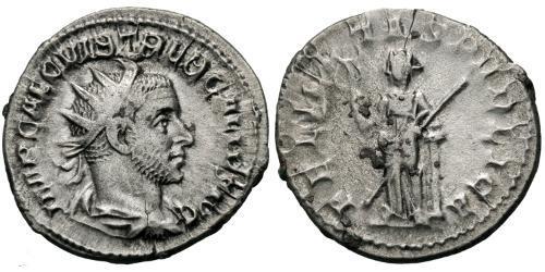 1 Антонініан Римська імперія (27BC-395) Срібло Требоніан Галл (206-253)