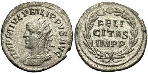 1 Антонініан Римська імперія (27BC-395) Срібло Філіп II (237-249)
