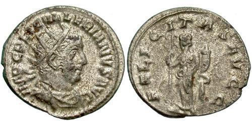 1 Антонініан Римська імперія (27BC-395) Срібло Валеріан I (193-260)