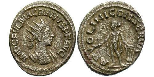 1 Антонініан Римська імперія (27BC-395) Срібло Fulvius Macrianus (?-261)