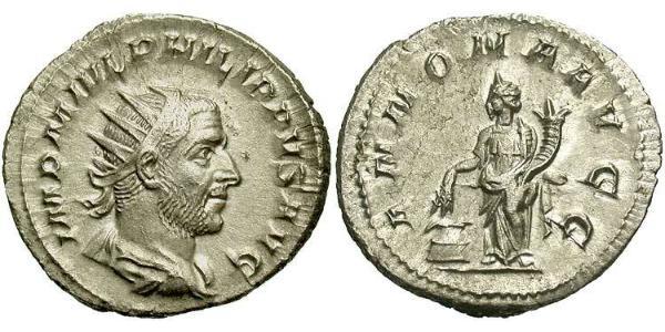 1 Антонініан Римська імперія (27BC-395) Срібло Філіпп Араб (204-249)