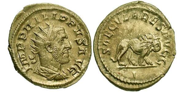 1 Антонініан Римська імперія (27BC-395) Срібло Філіпп Араб (204-249)