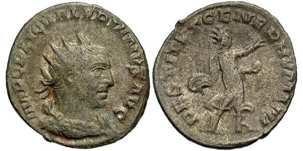1 Антонініан Римська імперія (27BC-395) Срібло Валеріан I (193-260)