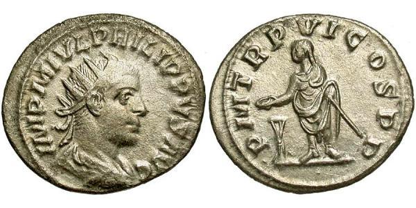 1 Антонініан Римська імперія (27BC-395) Срібло Філіп II (237-249)