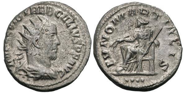 1 Антонініан Римська імперія (27BC-395) Срібло Требоніан Галл (206-253)