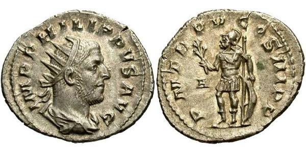 1 Антонініан Римська імперія (27BC-395) Срібло Філіпп Араб (204-249)