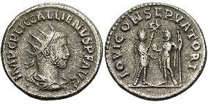 1 Антонініан Римська імперія (27BC-395) Срібло (билон) Галліен (218-268)