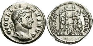 1 Аргентиус Римская империя (27BC-395) Серебро Диоклетиан (244-311)