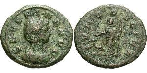 1 Асс Римская империя (27BC-395) Бронза Ulpia Severina (?-?)