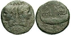 1 Асс Римська імперія (27BC-395) Бронза Октавіан Август (63BC- 14) 