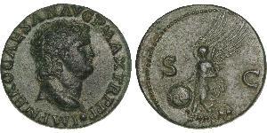 1 Асс Римська імперія (27BC-395) Бронза Нерон (37- 68)