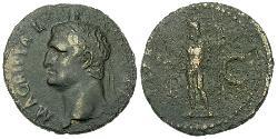 1 Асс Римська імперія (27BC-395) Мідь Марк Віпсаній Агріппа (63 BC-12BC)