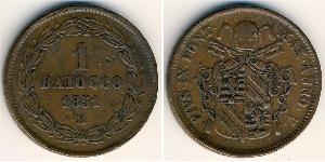 1 Байокко Папская область (752-1870) Медь 