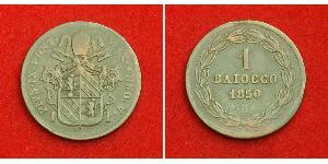 1 Байокко Папская область (752-1870) Медь 