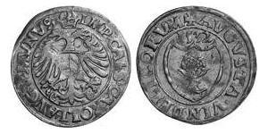 1 Батцен Аугсбург (1276 - 1803) Срібло Карл V імператор Священної Римської імперії (1500-1558)