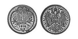 1 Гелер Австро-Угорщина (1867-1918) Бронза 