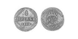 1 Гелер Королівство Баварія (1806 - 1918) Мідь 