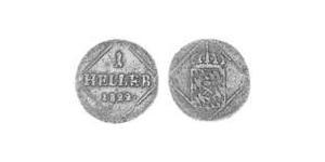1 Гелер Королівство Баварія (1806 - 1918) Мідь 