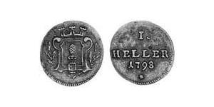 1 Геллер Аугсбург (1276 - 1803) Медь 
