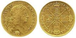 1 Гинея Королевство Англия (927-1649,1660-1707) Золото Карл II (1630-1685)