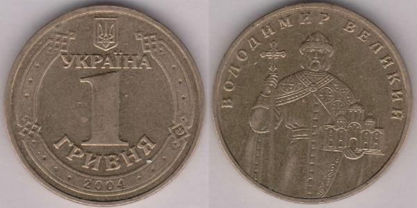 1 Гривна Украина (1991 - ) Никель/Медь 