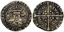 1 Гроут Королевство Англия (927-1649,1660-1707) Серебро Генрих VI (1421-1471)