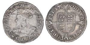 1 Гроут Королевство Англия (927-1649,1660-1707) Серебро Мария I (королева Англии)(1516-1558)