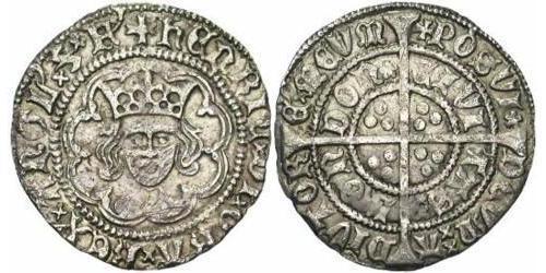 1 Гроут Королевство Англия (927-1649,1660-1707) Серебро Генрих VI (1421-1471)