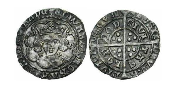1 Гроут Королевство Англия (927-1649,1660-1707) Серебро Эдуард IV (1442-1483)