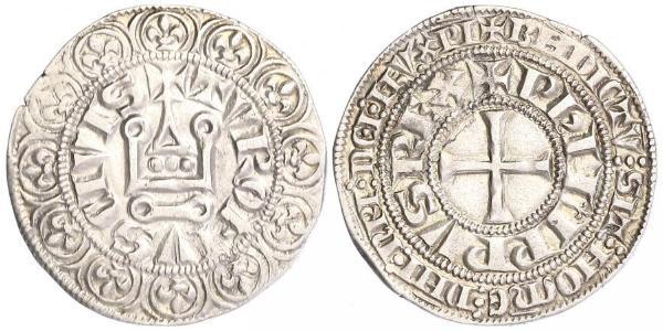 1 Гроут Франция Серебро Филипп IV король Франции (1268 -1314)