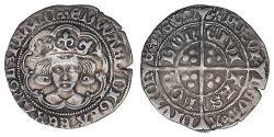 1 Гроут Королівство Англія (927-1649,1660-1707) Срібло Едвард IV (1442-1483)
