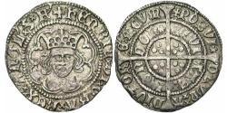 1 Гроут Королівство Англія (927-1649,1660-1707) Срібло Генріх VI (1421-1471)