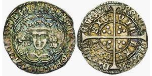 1 Гроут Королівство Англія (927-1649,1660-1707) Срібло Генріх VI (1421-1471)
