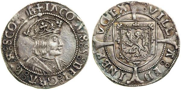 1 Гроут Королівство Шотландії(843-1707) Срібло James V of Scotland (1512-1542)