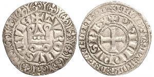 1 Гроут Франція Срібло Філіп IV король Франції (1268 -1314)