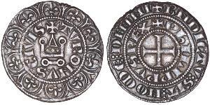 1 Гроут Франція Срібло Філіп IV король Франції (1268 -1314)