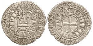 1 Гроут Франція Срібло Філіп IV король Франції (1268 -1314)