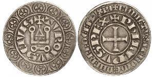 1 Гроут Франція Срібло Філіп IV король Франції (1268 -1314)