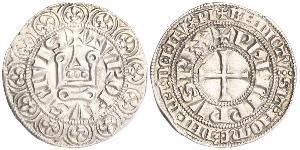 1 Гроут Франція Срібло Філіп IV король Франції (1268 -1314)
