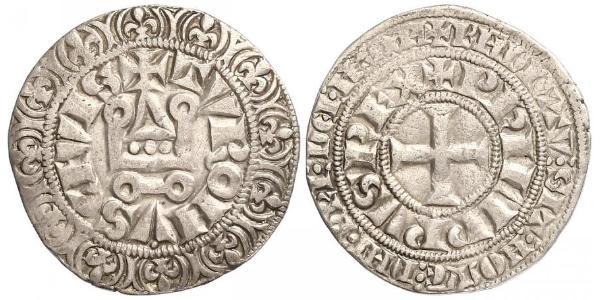 1 Гроут Франція Срібло Філіп IV король Франції (1268 -1314)