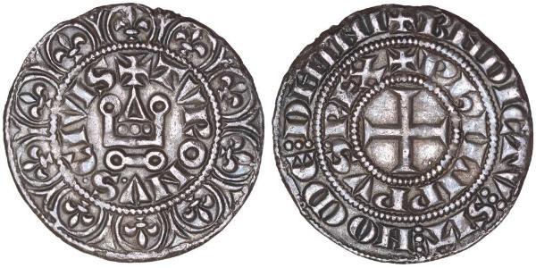 1 Гроут Франція Срібло Філіп IV король Франції (1268 -1314)