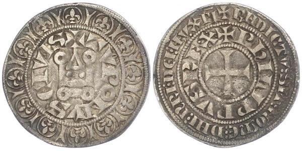 1 Гроут Франція Срібло Філіп IV король Франції (1268 -1314)