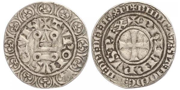 1 Гроут Франція Срібло Філіп IV король Франції (1268 -1314)