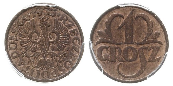 1 Грош Польська республіка (1918 - 1939) Мідь 
