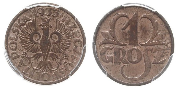 1 Грош Польська республіка (1918 - 1939) Мідь 