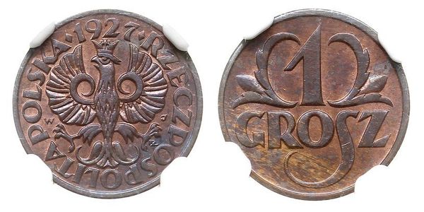 1 Грош Польська республіка (1918 - 1939) Мідь 